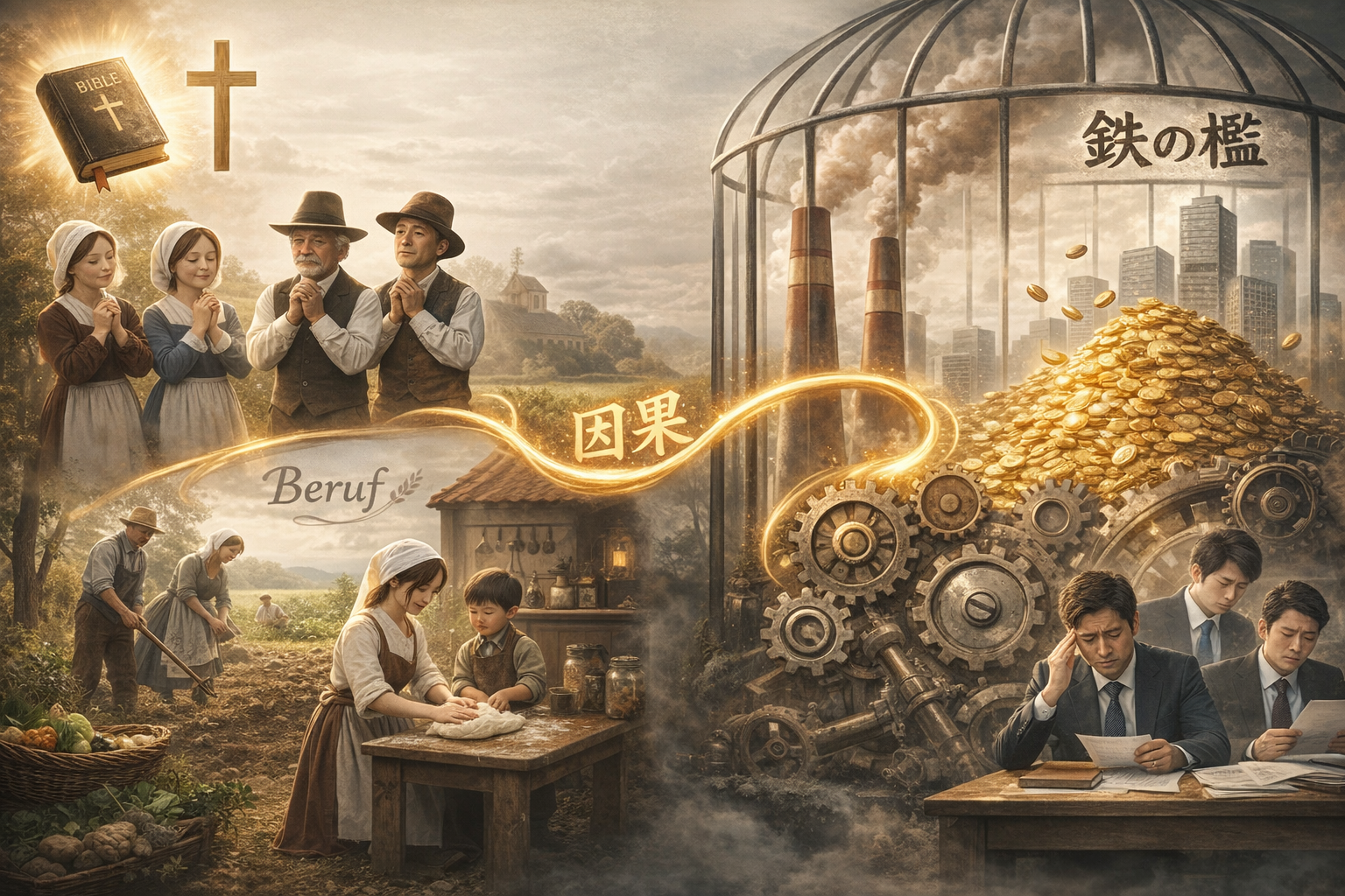 ウェーバーは、近代人が「最後の人間たち」となり、情熱なき専門家、心なき享楽人となることを恐れた。